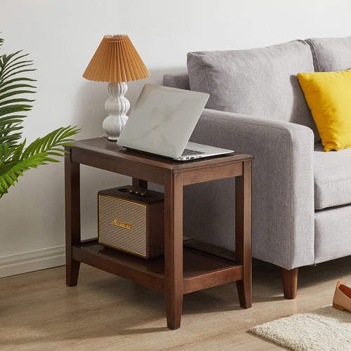 Tier solid wood side table - wood,